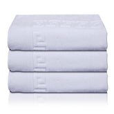 Kuber Industries Greek Design Super Absorbent Cotton 400 GSM Hand Towel|Face Towel|Bath Nets for Men,Women,Kids,30x20 Inches, Pack of 3 (White)